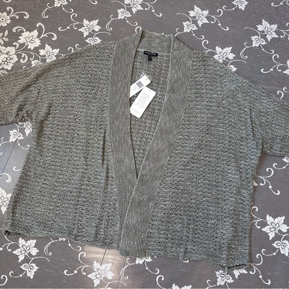 Eileen Fisher Open Front Gray Cotton Cardigan Sz 3X - Picture 11 of 11